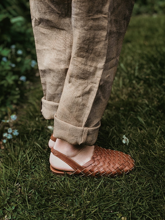 The Simple Folk • The Woven Sandal tan