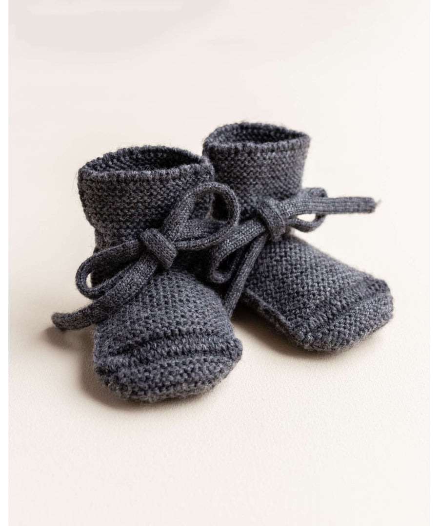 hvid • Babyfinklein Booties 0-9 Monate charcoal