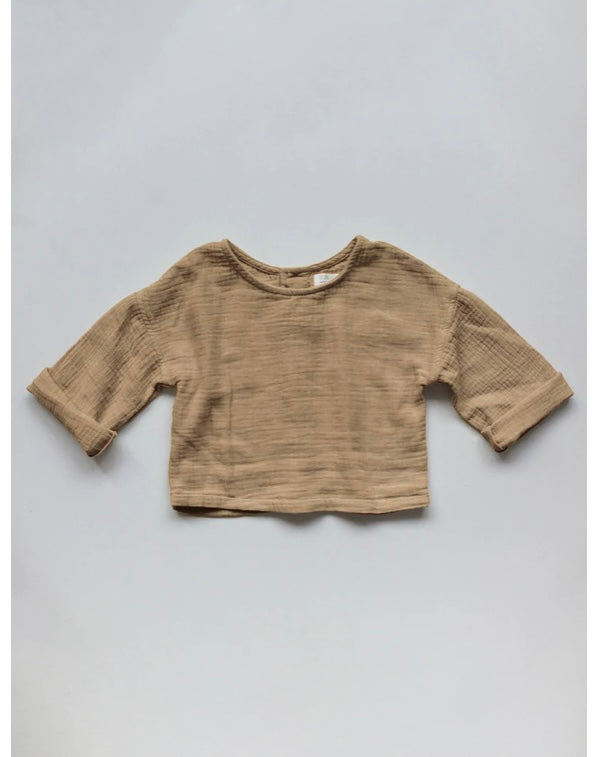 The Simple Folk • The Button Back Top camel