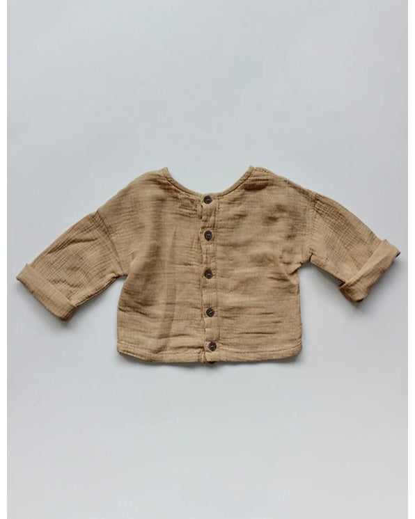 The Simple Folk • The Button Back Top camel