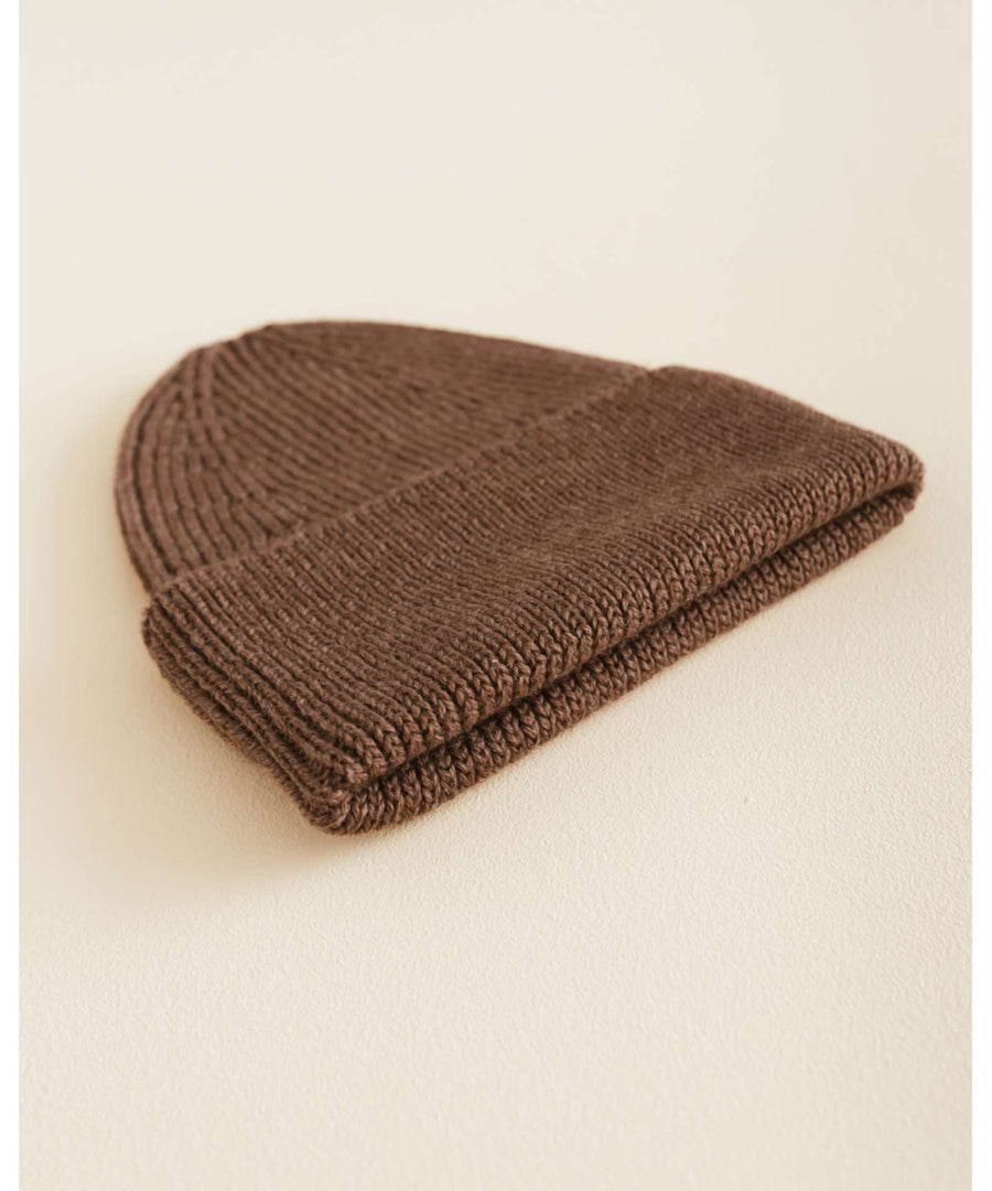 hvid • Beanie fonzie newborn mocha